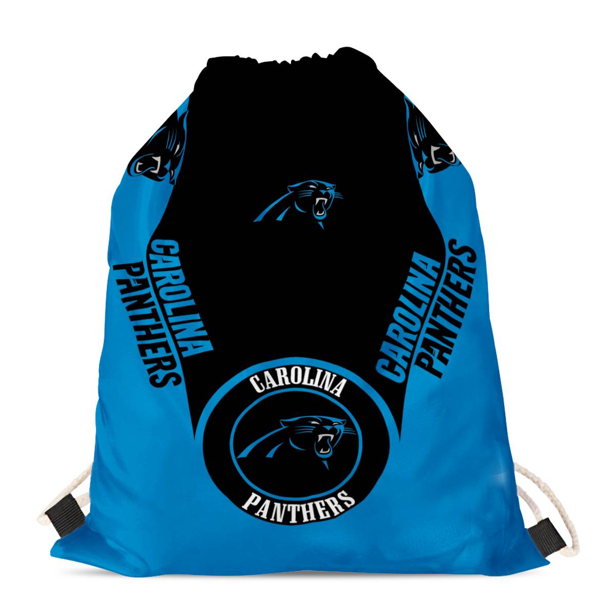 Carolina Panthers Drawstring Backpack sack / Gym bag 18" x 14" 001